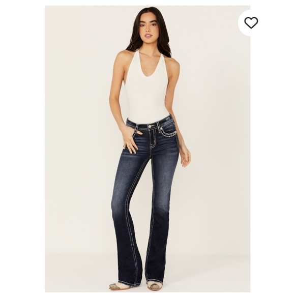 Miss Me Bootcut Jeans 28R - Picture 3 of 8